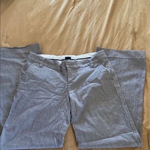 GAP Tan Windowpane Wide Leg Classic Cotton Blend Pants